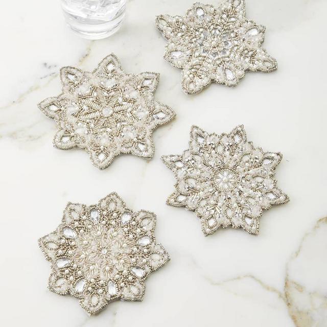 Kim SeybertSnowflake Coasters in a Gift Bag, Set of 4