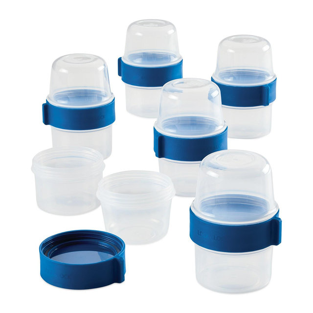 Lock n Lock Easy Essentials Twist Two Way Food Storage Container Set, 12-Piece, Clear