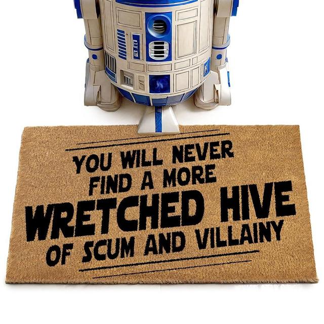 You Will Never Find A More Wretched Hive Of Scum And Villainy Door Mat Starwars 30x17 Inch, Starwars Door Mat, Starwars Welcome Mat Starwars Doormat Starwars Mat Nerdy Welcome Mat Starwars Décor