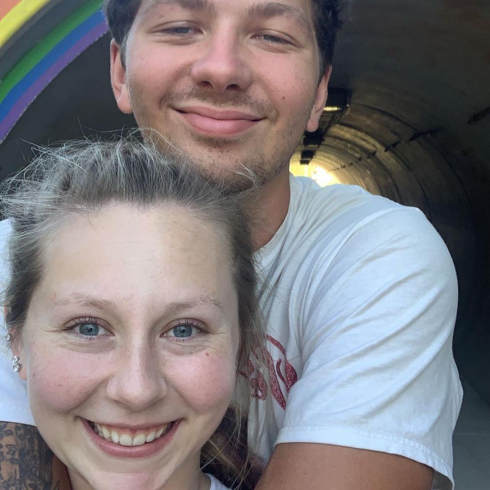 Nature walk in Iowa under the rainbow tunnel