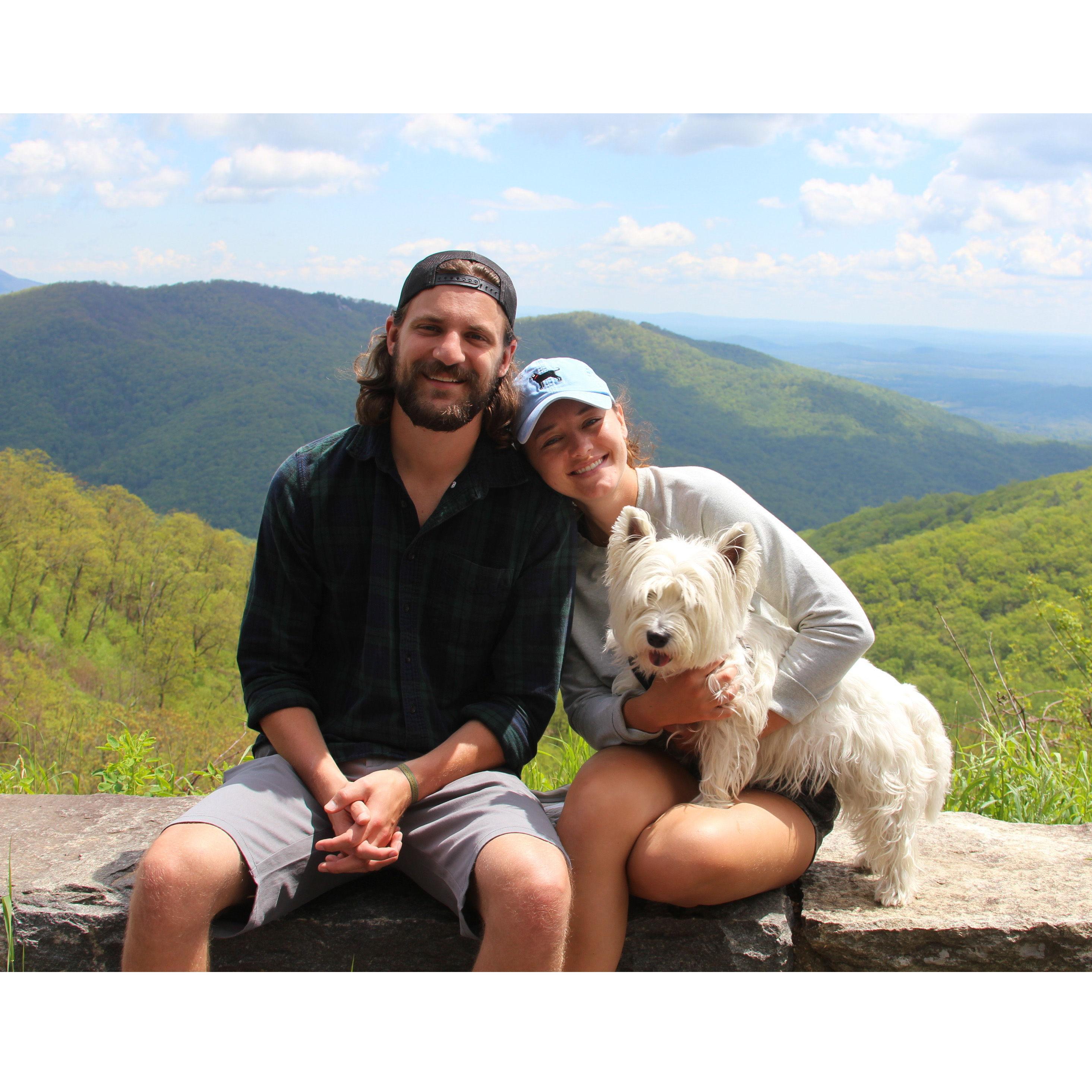 One of our many trips to Shenandoah National Park with Fergie and the Brown family