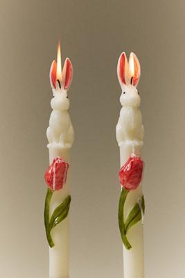 Bunny Taper Candles, Set of 2
