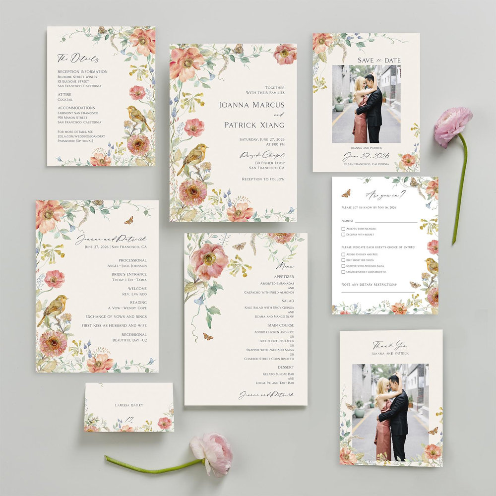 Aurelia Portrait | Linen | Zola Wedding Invitations