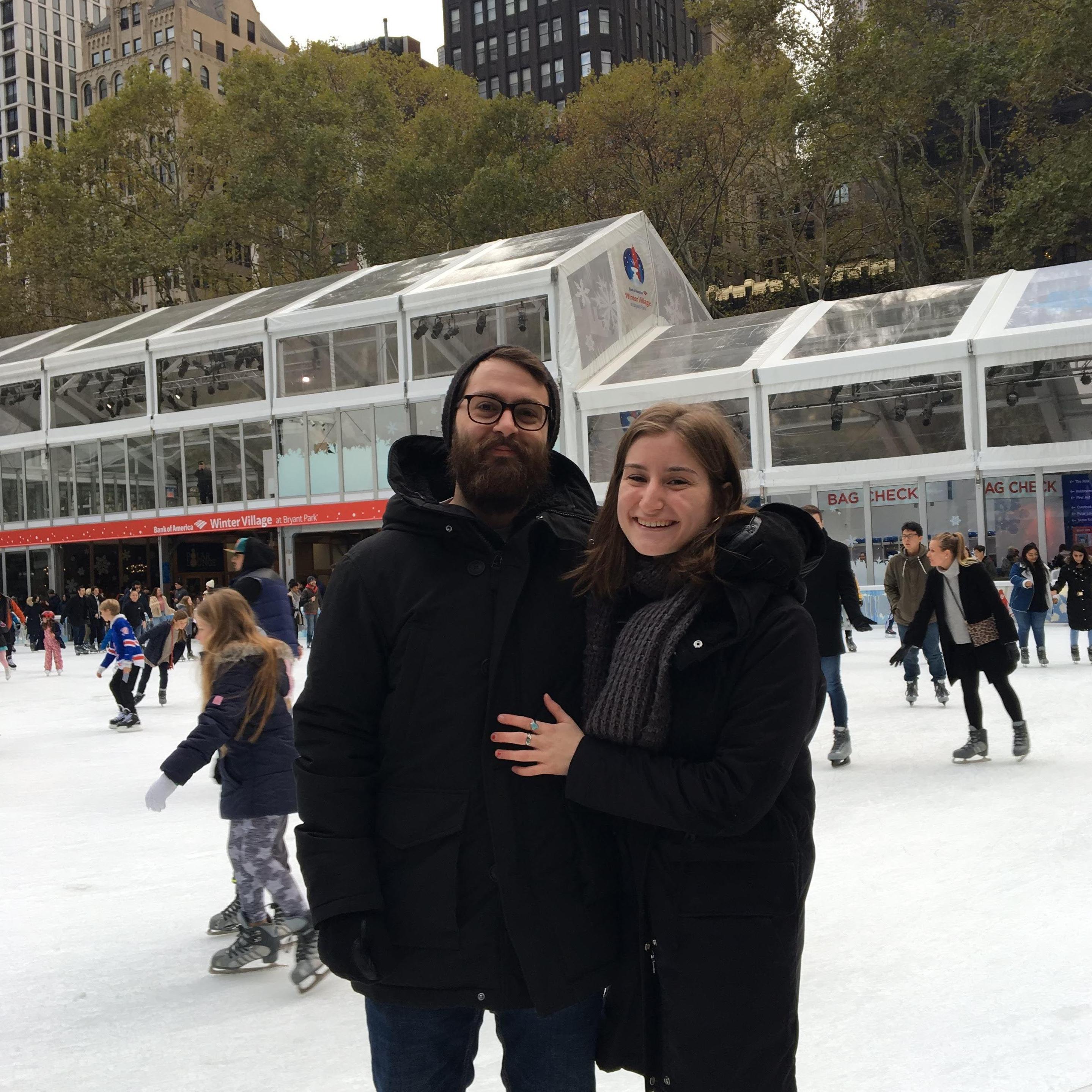 Ice Skating in Bryant Park