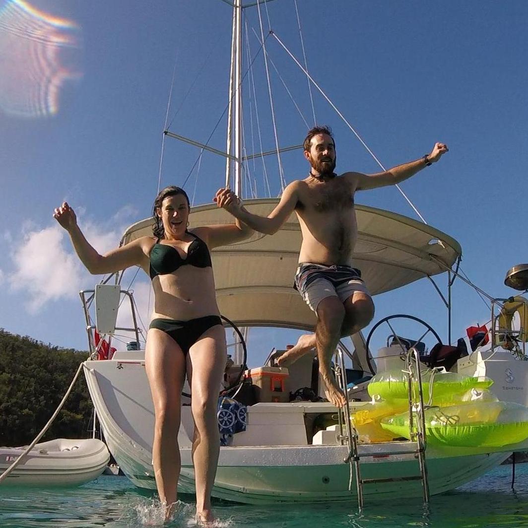 Overcoming Jonathan's fear of jumping in the British Virgin Islands - February 2019