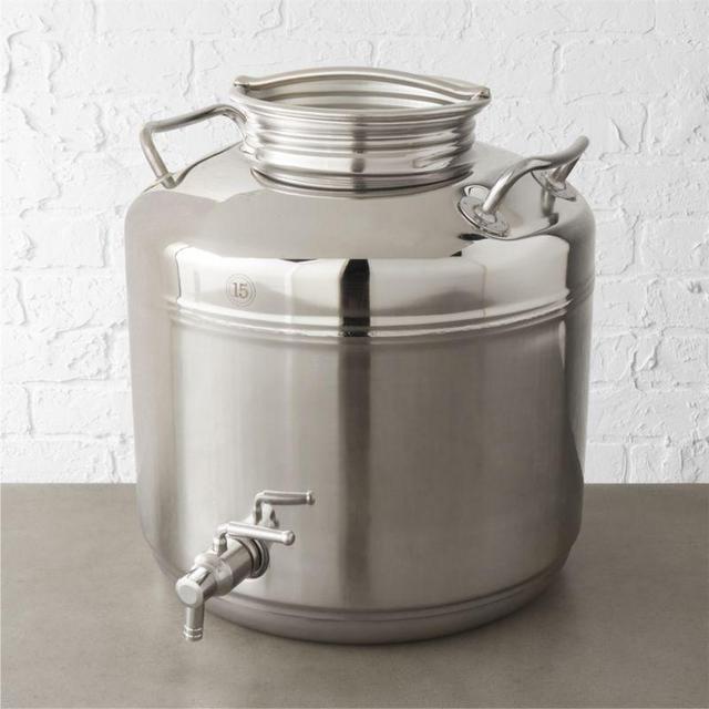 CB2 Stainless Steel Fustis Beverage Dispenser