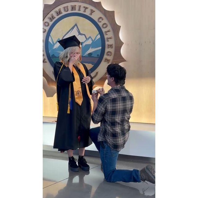 Our first moment as a soon to be married couple