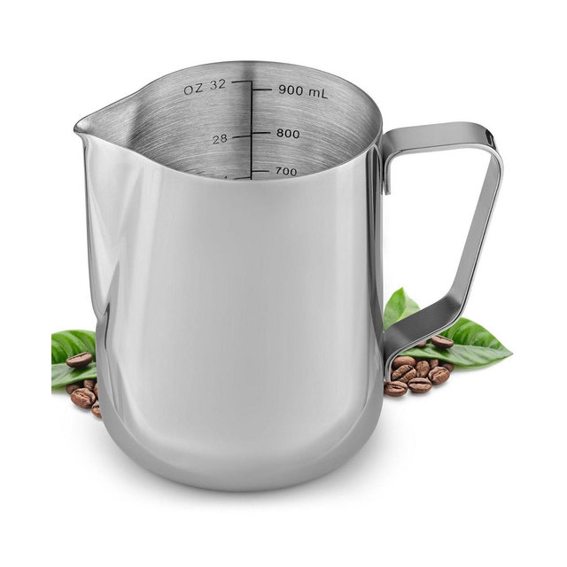 Frothing Pitcher Milk Frother Cup - Easy to Read Measurements