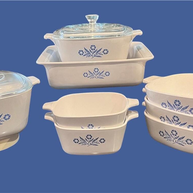Vintage Corning Ware Cornflower Blue: Square Baking Dish, Casseroles, Sold Separately