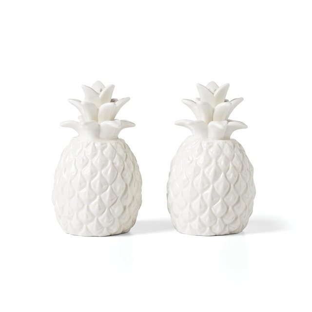 Lenox 893879 Wicker Creek Pineapple Salt & Pepper Set, 0.66, White
