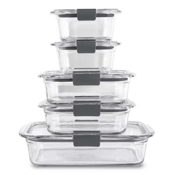 Rubbermaid Brilliance BPA Free Food Storage Containers with Lids Set