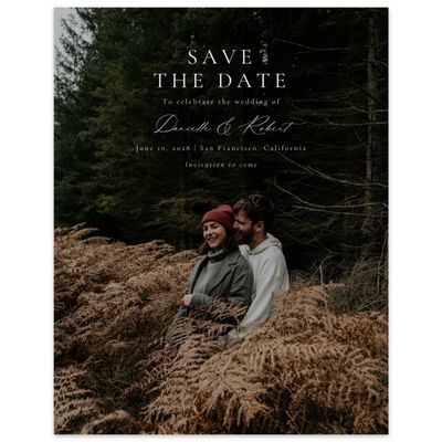 White Winter Wedding Digital Save the Date - Dane Photo