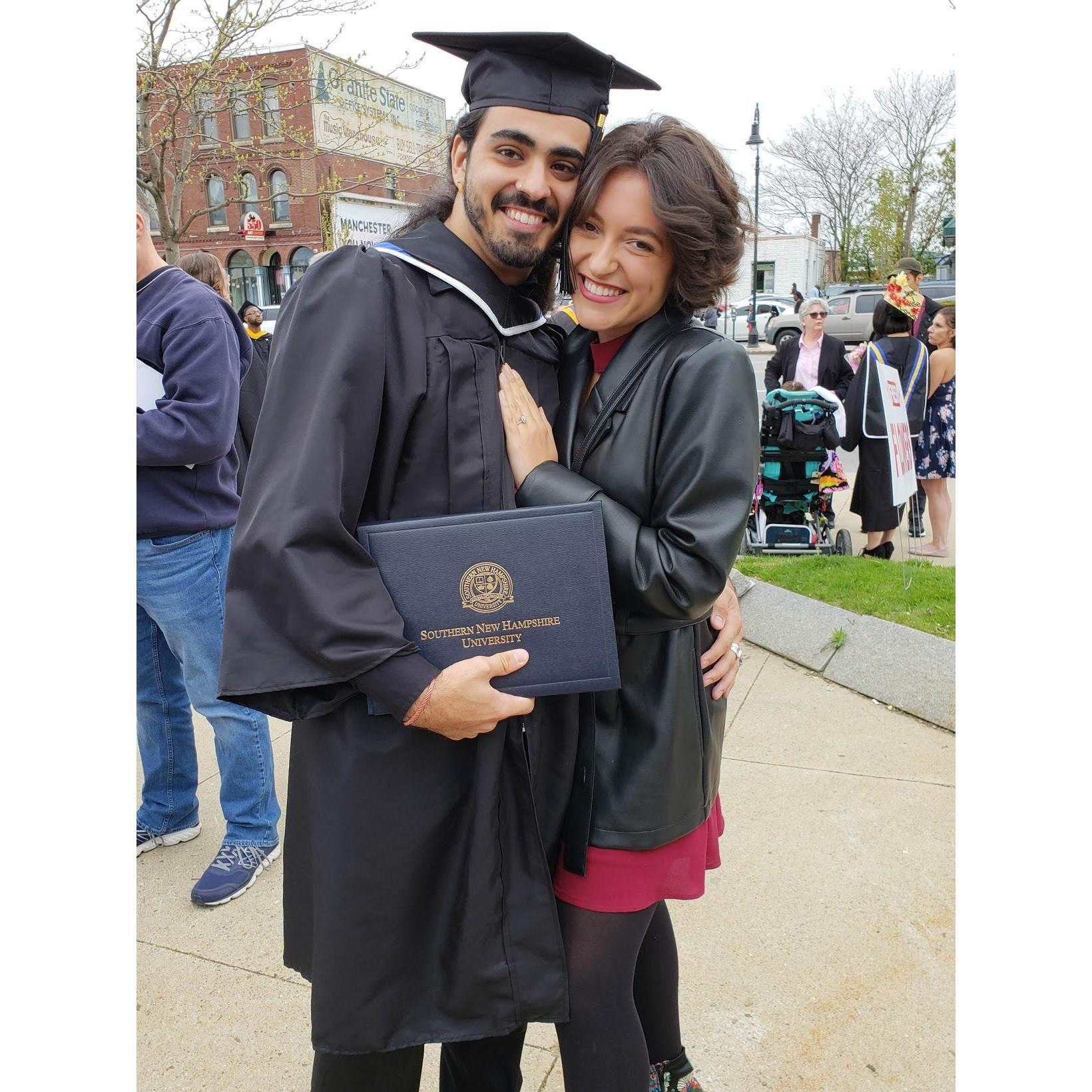 On a family trip to Southern New Hampshire for Matias's graduation.