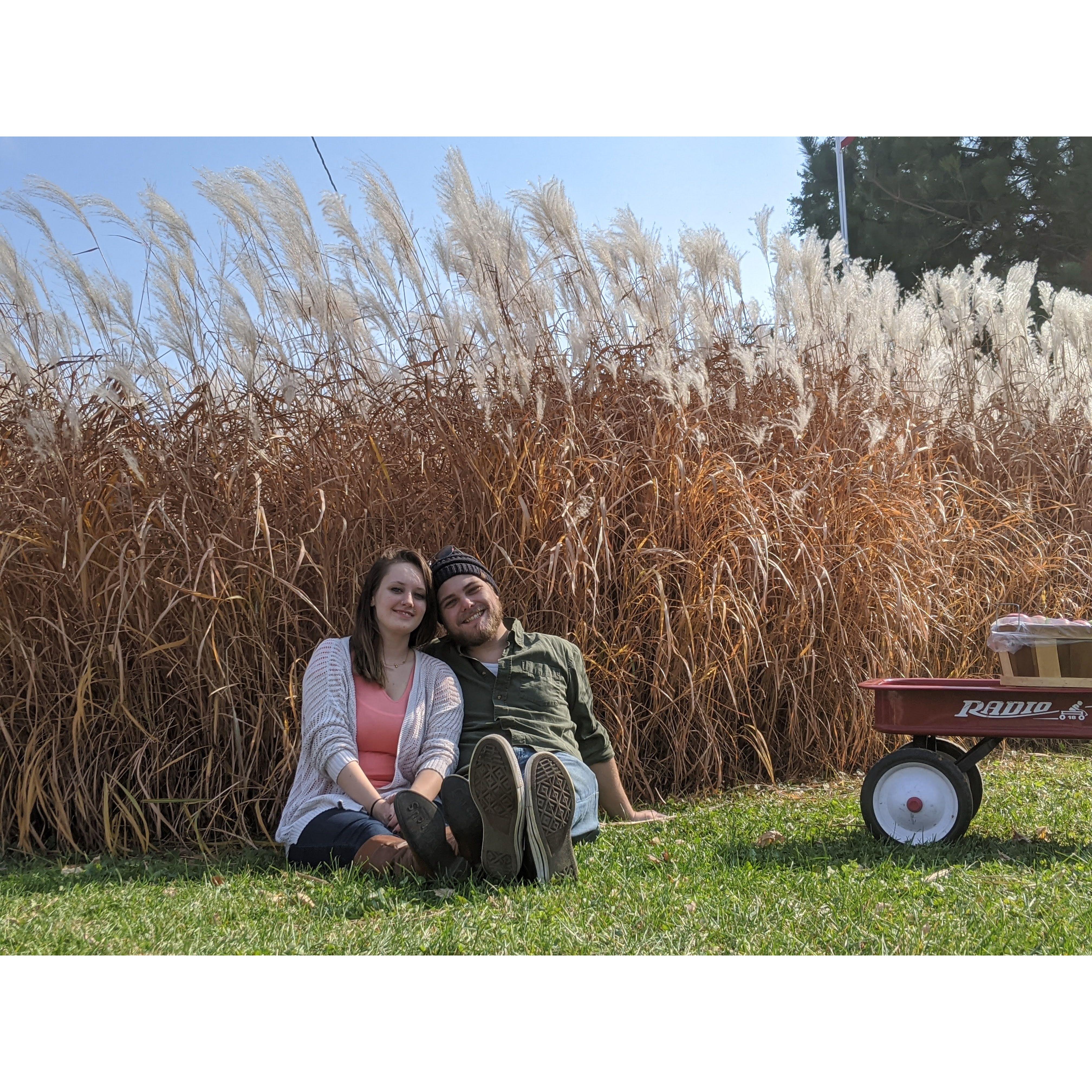 We also took some serious photos at the apple orchard (seriously cute!)