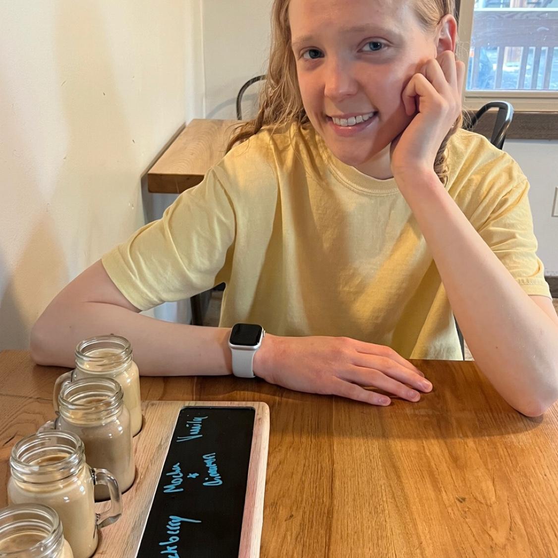 Our first coffee date. Had a delicious flight