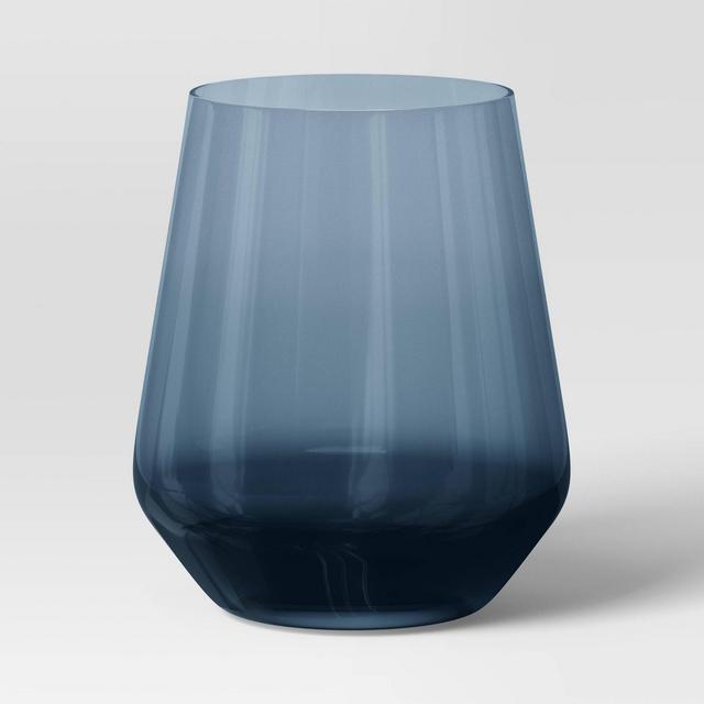 14.8oz Stemless Wine Glass Blue - Threshold™