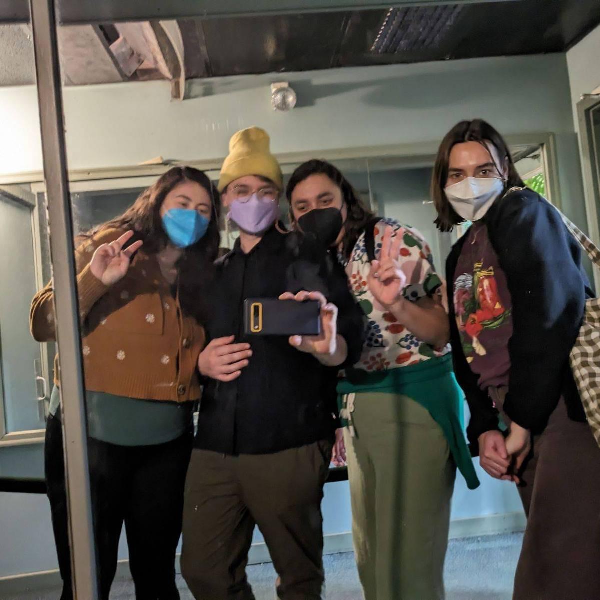The Goblins (Micayla, Franko, Laura and Mikhala) at Magic Wings butterfly sanctuary in Western MA