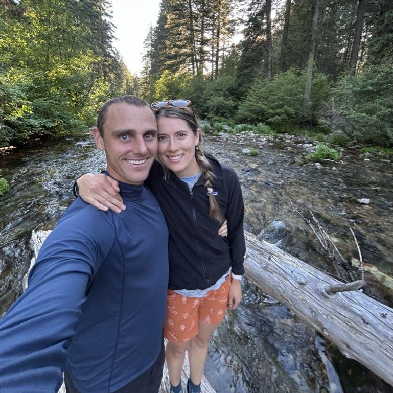 Date night playing cribbage by the Rattlesnake Creek.