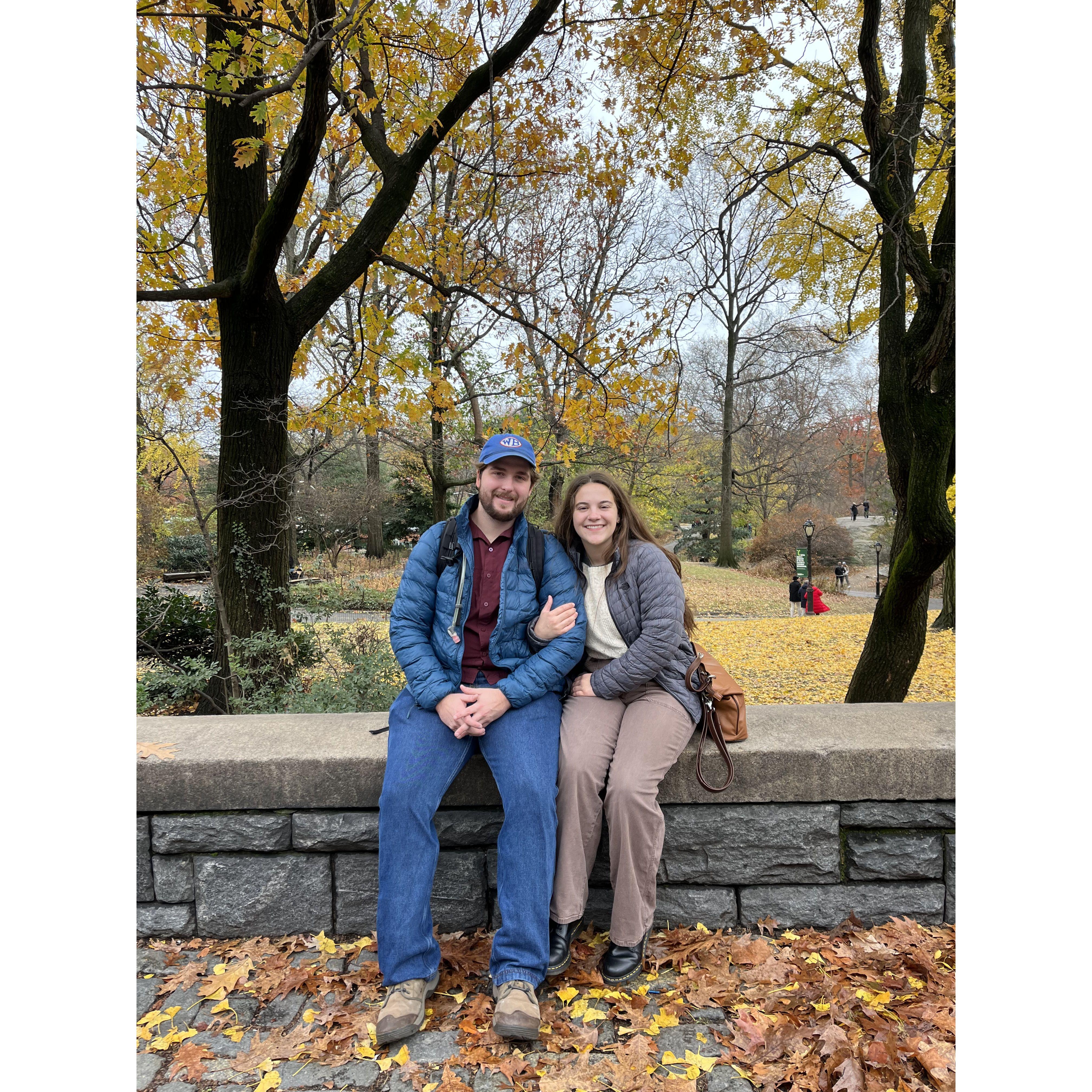 Central Park together - we fed lots of birds