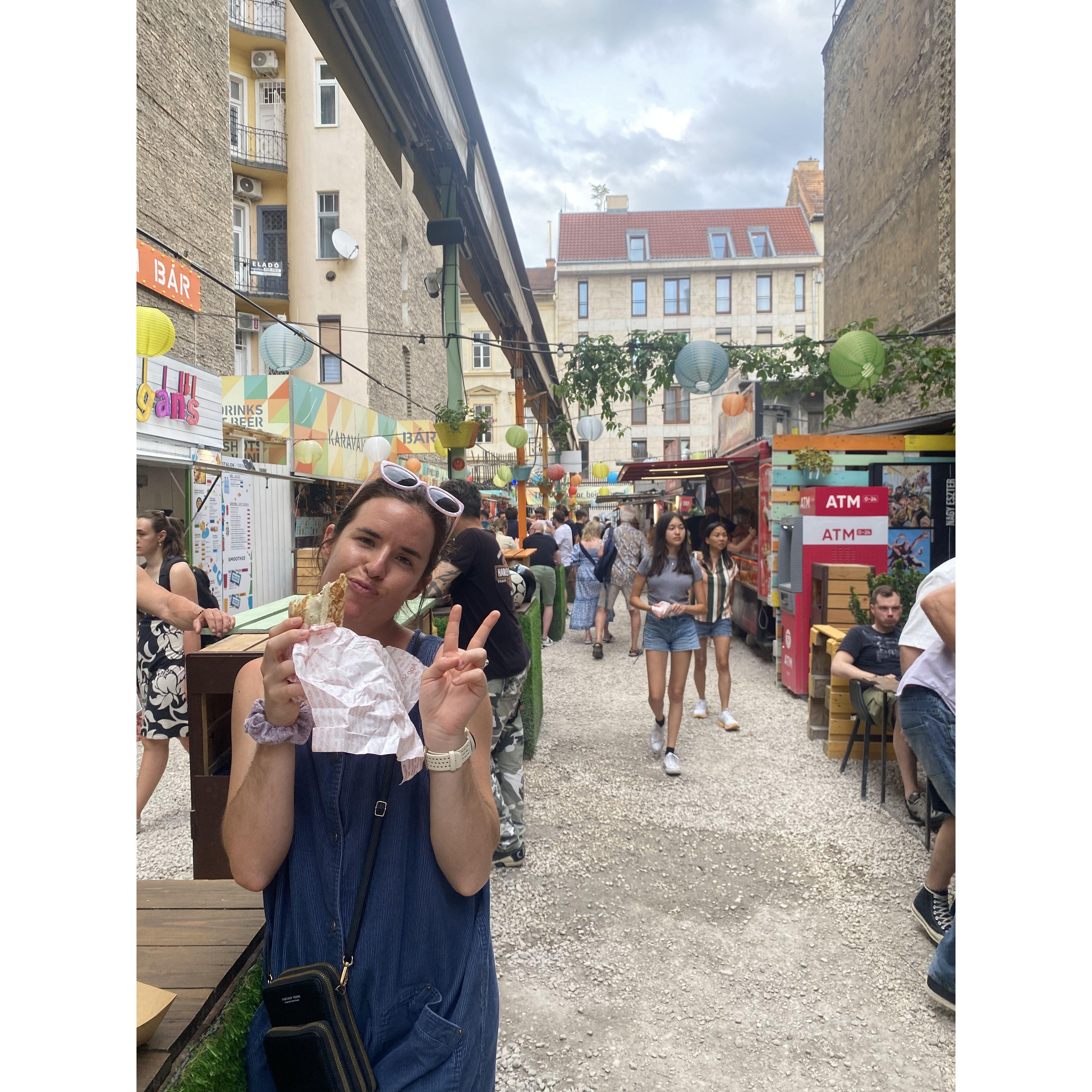 Enjoying the Jewish Quarter in Budapest