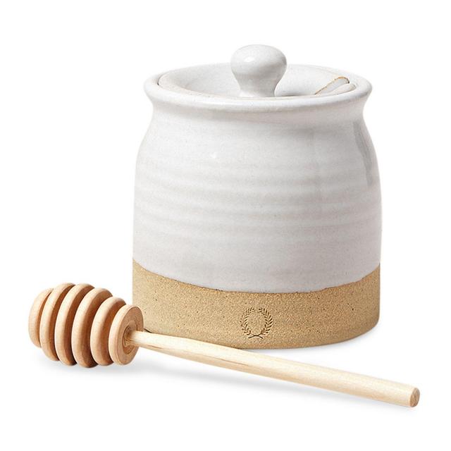 Farmhouse Pottery Beehive Honey Pot & Wooden Dipper