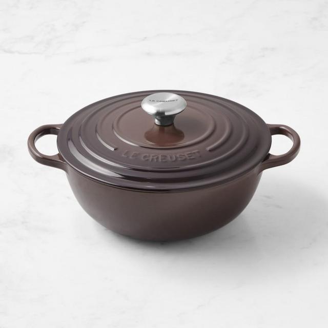 Le Creuset Signature Enameled Cast Iron Soup Pot, 4 1/2-Qt., Ganache