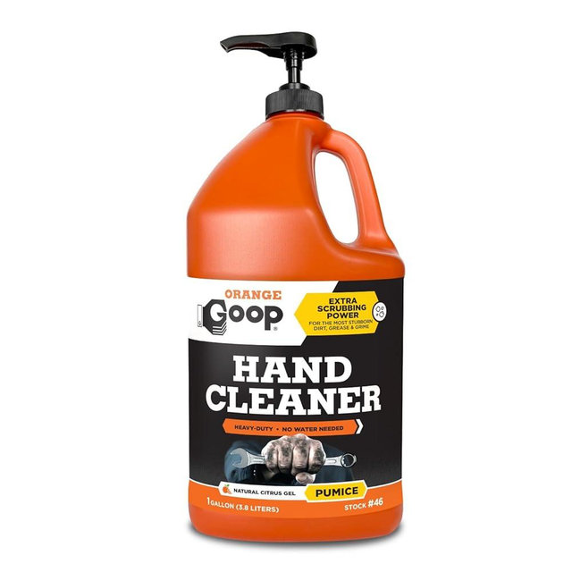GOOP Orange Liquid with Pumice Multi-Purpose Waterless Hand Cleaner - 1 Gallon Pump Bottle