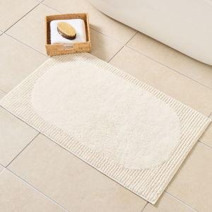 Plush Border Bath Mat - Ivory