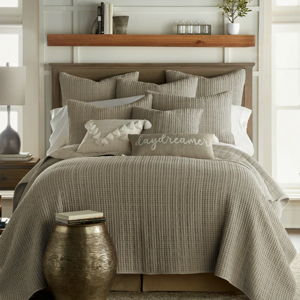 Taupe - Mills Waffle Quilt Set