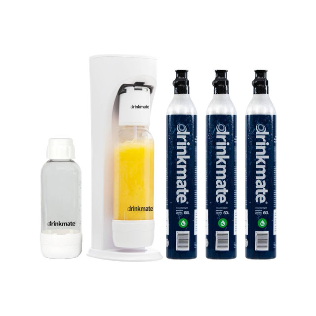 Drinkmate Ultimate Bundle OmniFizz Soda Maker White