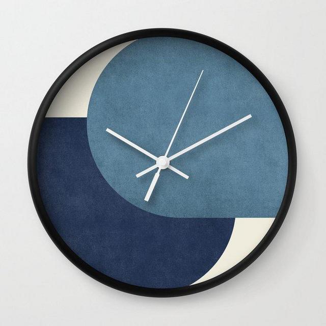 Halfmoon Colorblock - Blue Wall Clock