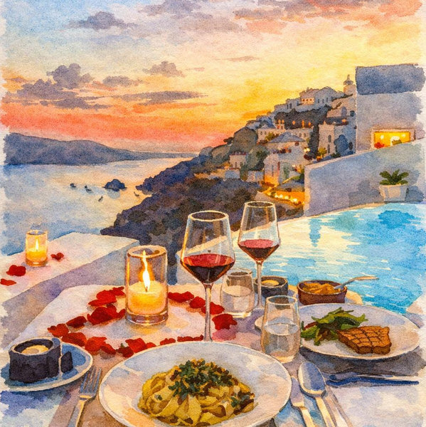 Dinner For Two in Greece 🇬🇷