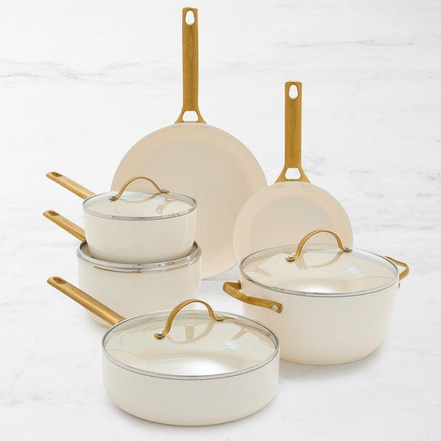 GreenPan™ Reserve Ceramic Nonstick 10-Piece Cookware Set, Cream