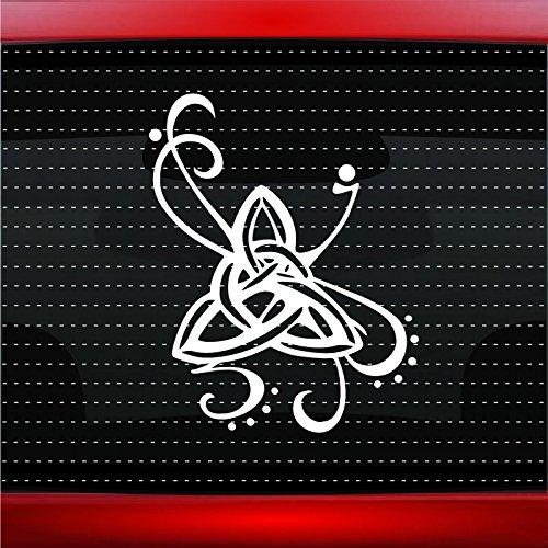 Trinity Celtic Knot #3 Christian Car Sticker Truck Window Vinyl Decal Color: Light Gray