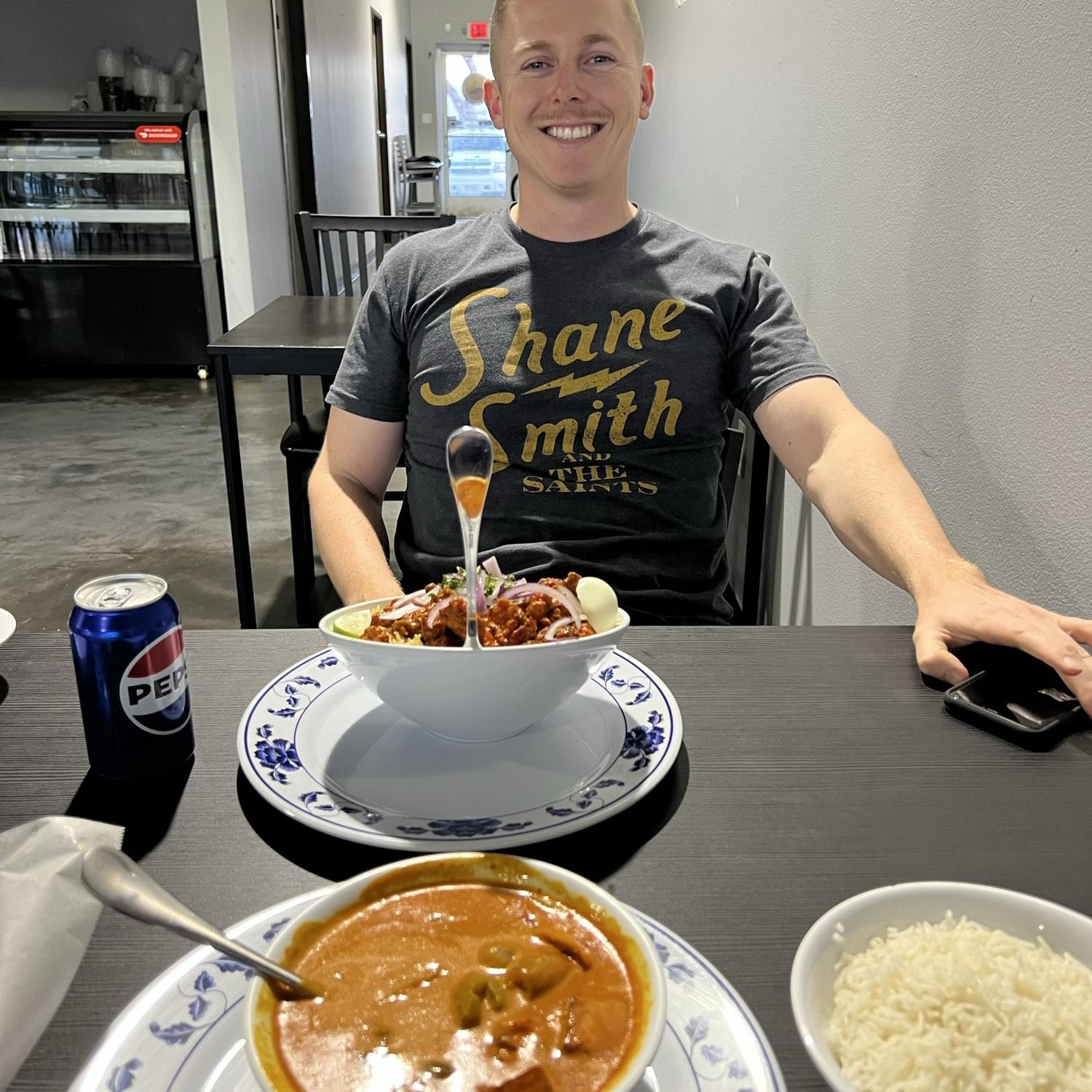 4th date and first time eating Indian food together. At this point we had only known each other for 6 days.