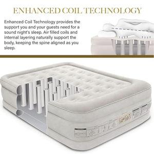 King Koil -20" Queen Size Double High Airbed in Beige