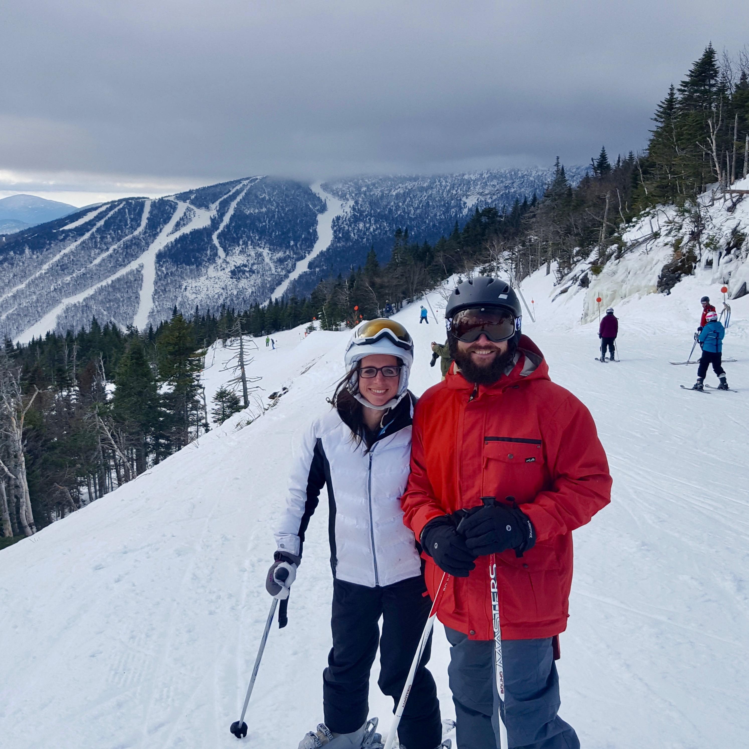 Skiing in Stowe, VT.