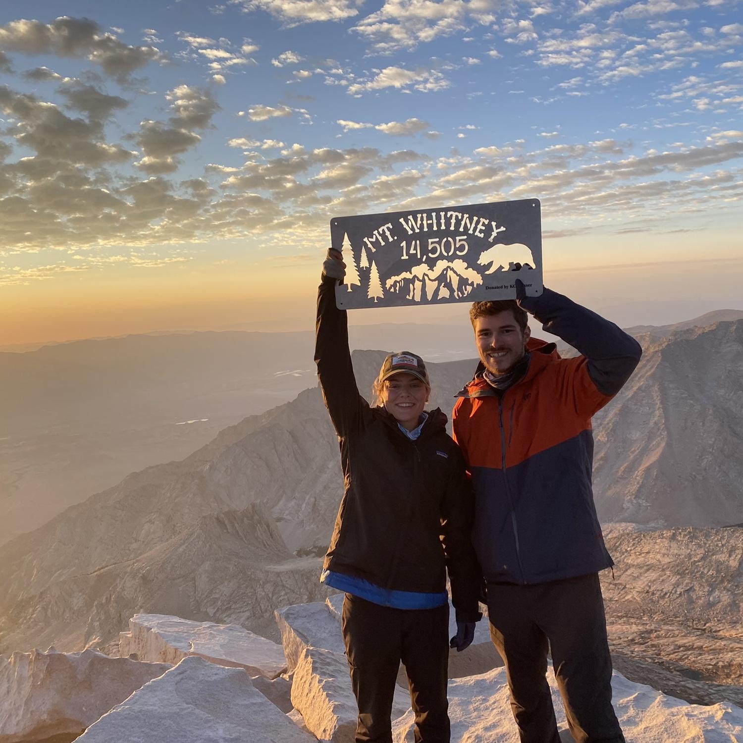 We finished our 200 mile hike on Mt Whitney at sunset - the tallest mountain the lower 48.