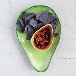 Decorative Stoneware Avocado Plate