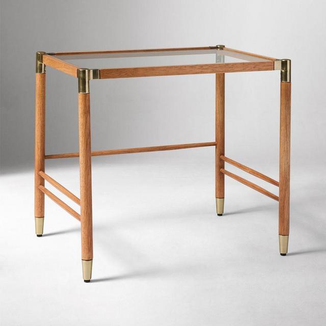 Arnet 24" Side Table, Glass, Sienna