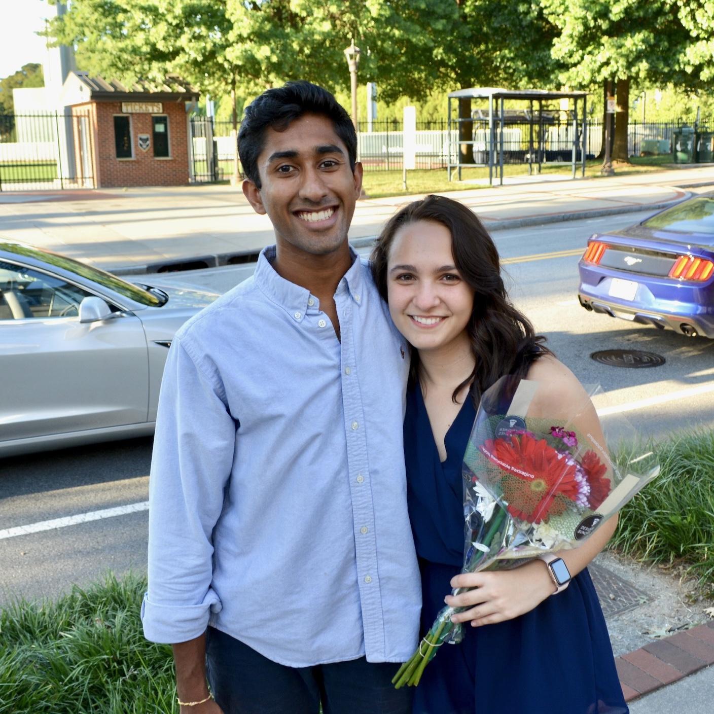 georgia tech run for the roses - also the first time sapan got flowers for haley