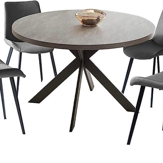 Zerifevni Round Dining Table Set, Mid Century Modern Round Dining Table 47 INCH, Leisure Coffee Table, Saving Space