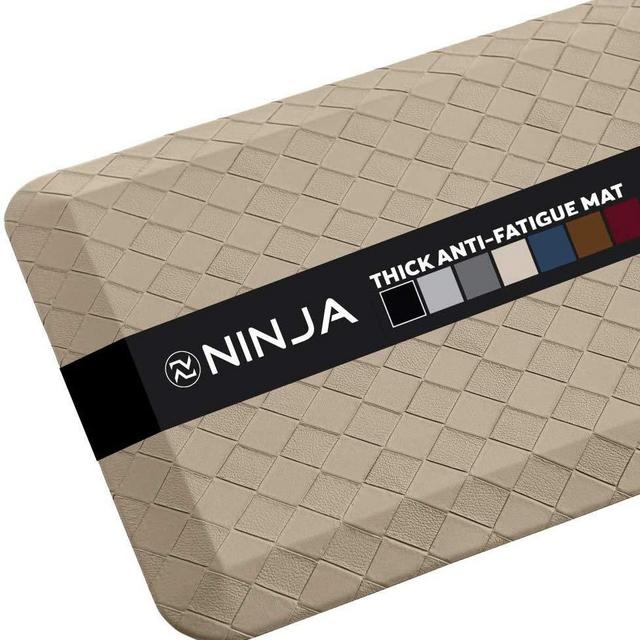Ninja Brand Premium Floor Comfort Mat, Ergonomically Engineered, Extra Support Floor Pad, Commercial Grade Rug for Kitchen, Gaming, Office Standing Desk Mats, 20x32, Classic Khaki