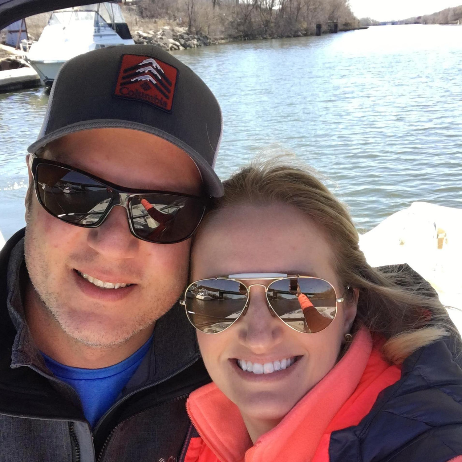 One of our many trips down the river to put the boat in the water - 2017
