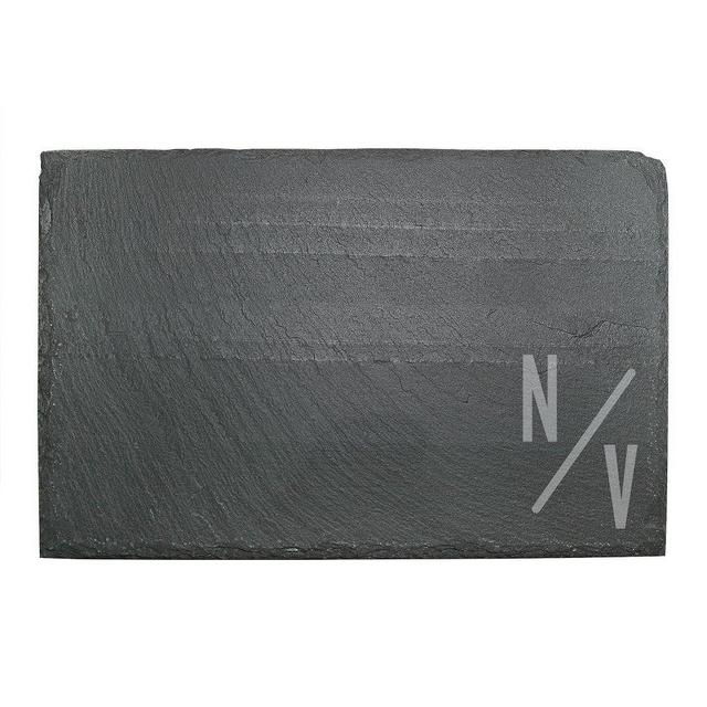 2-Letter Slant Monogram Slate Cheese Server