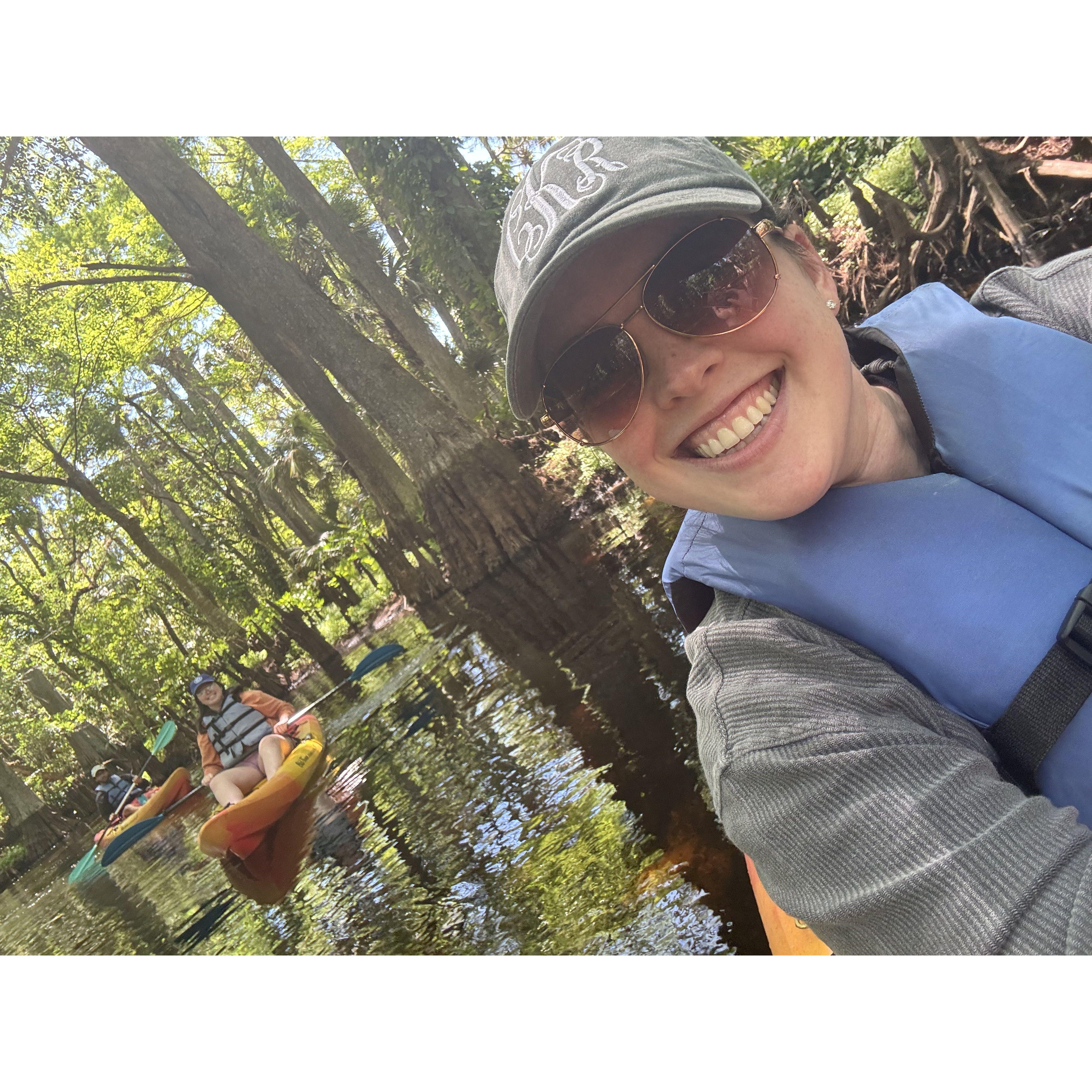 March 21, 2025: Bri came to visit us and be our first official house guest! We all went kayaking at Riverbend Park in Jupiter