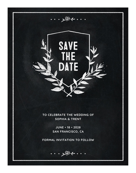Humboldt Classic | Black | Zola Save The Dates