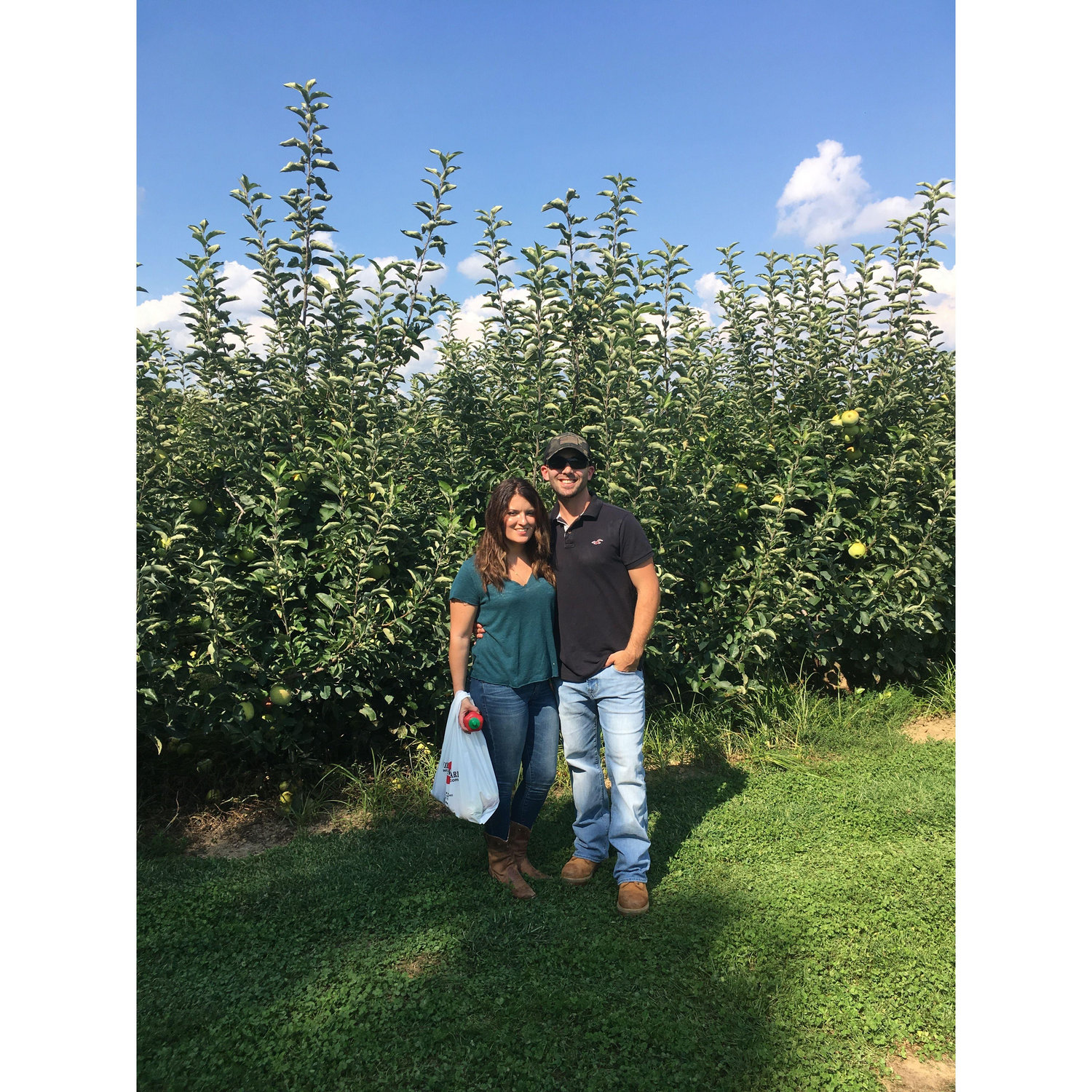 Our first time apple picking together - 2017