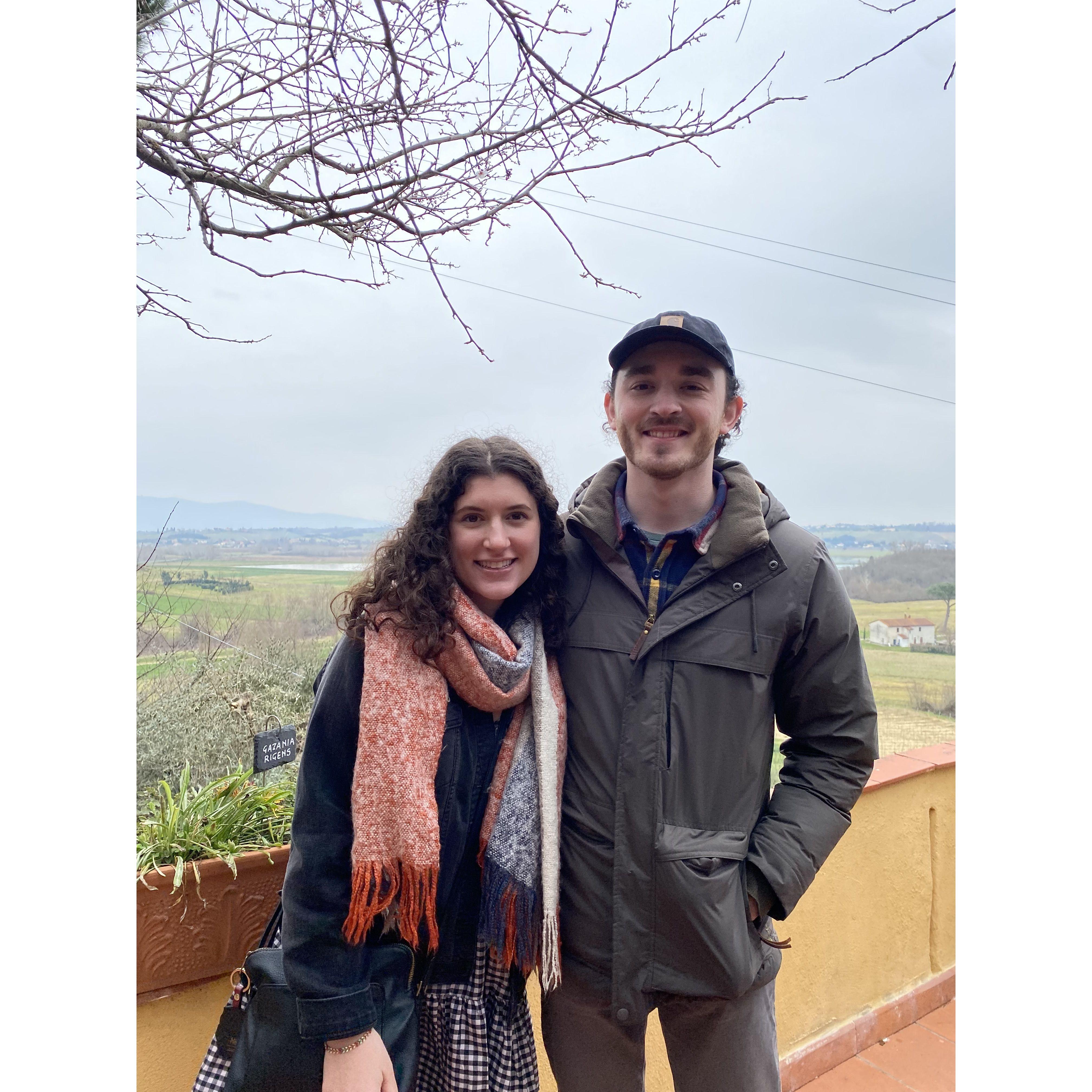 Wine tour outside of Florence! We made pasta and ate "chocolate salami"!
