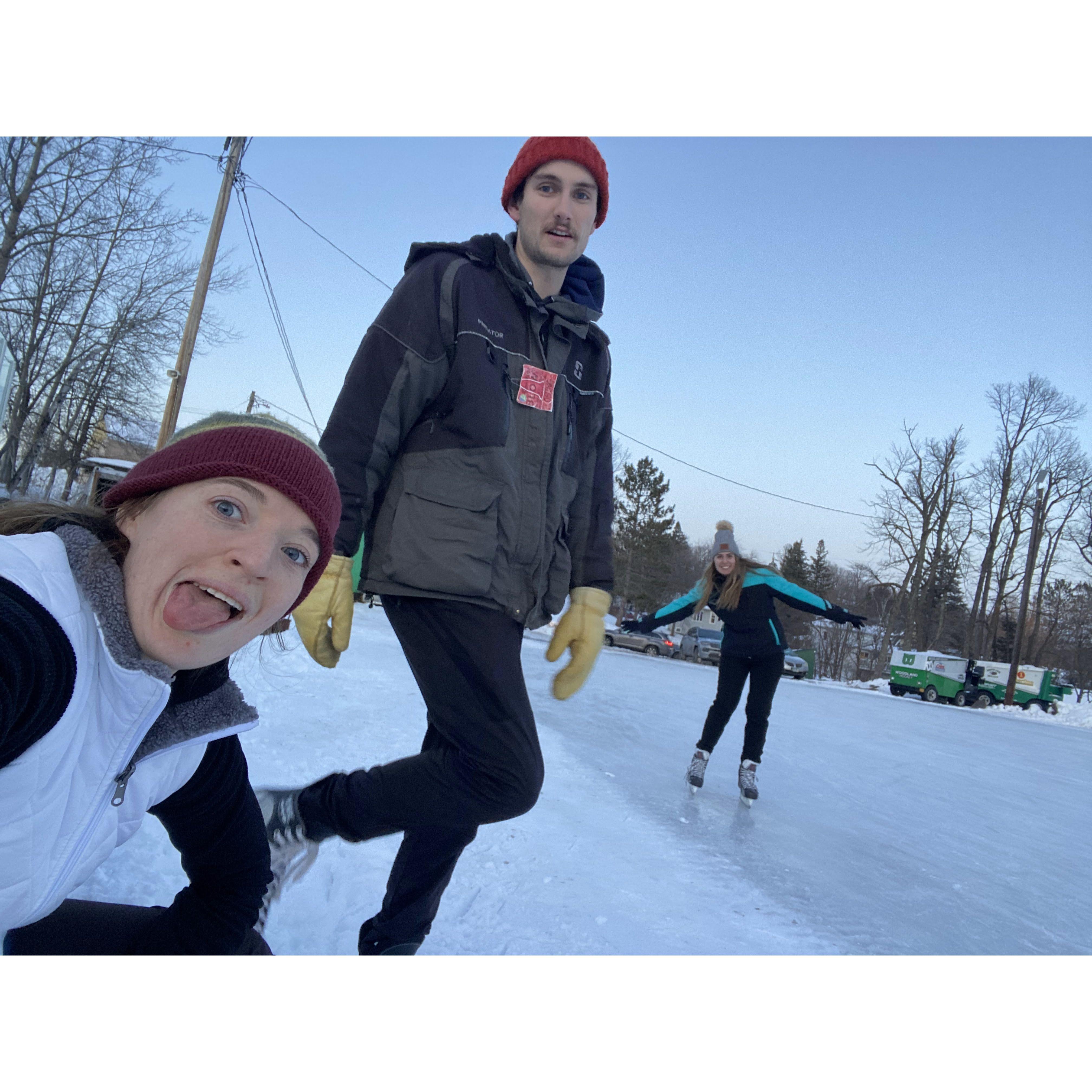 That's our good buddy Laura in the background hehe :)